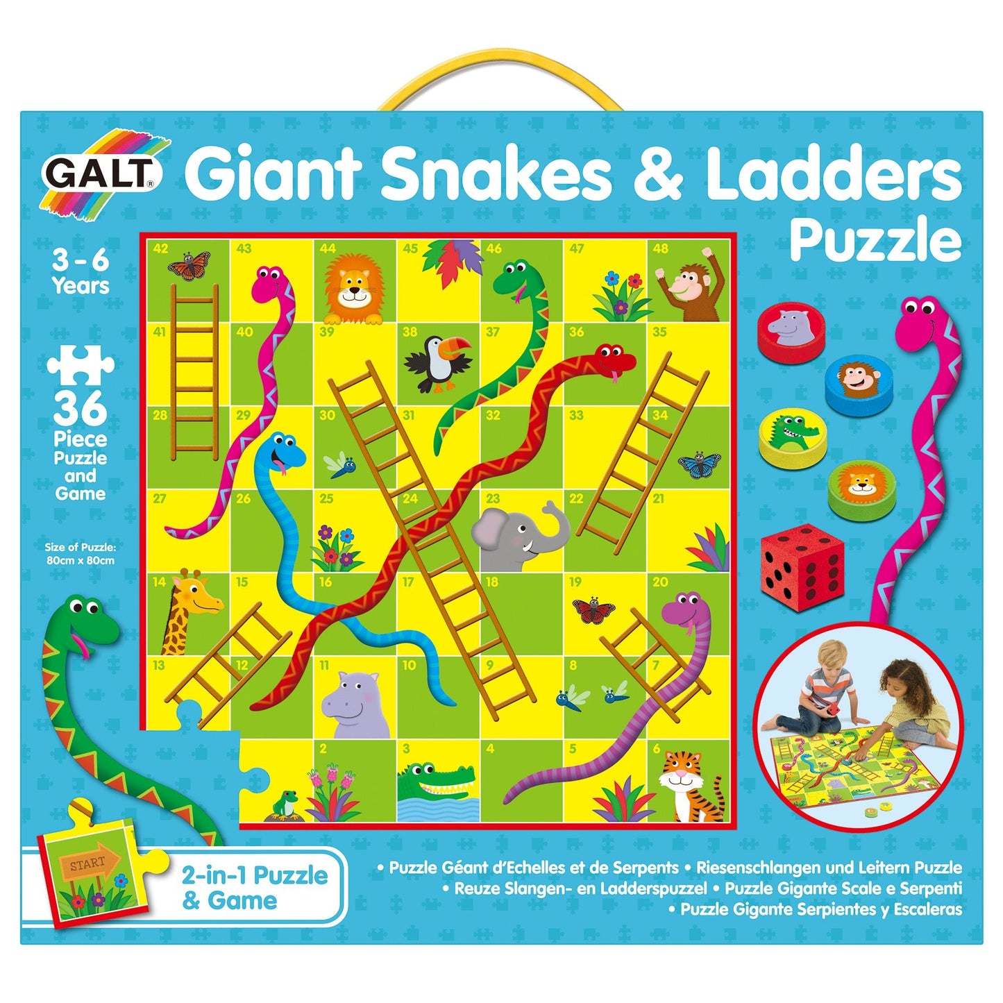 Giant Snakes and Ladders Puzzle